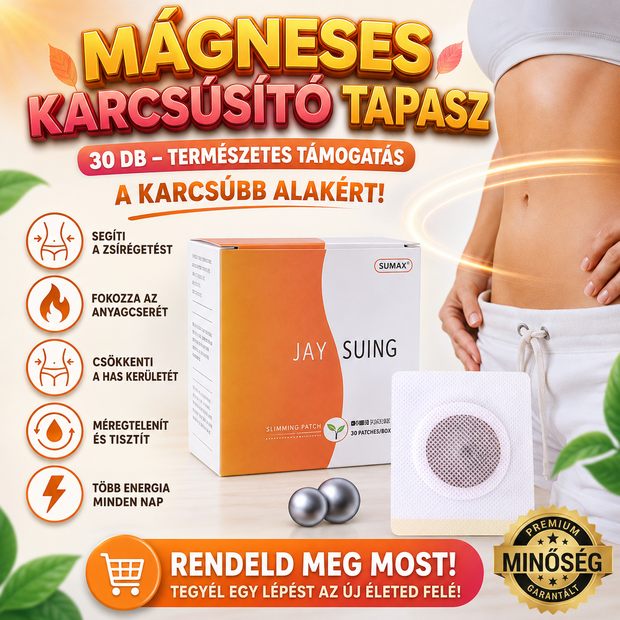 Mágneses fogyasztó tapaszok – 30 db