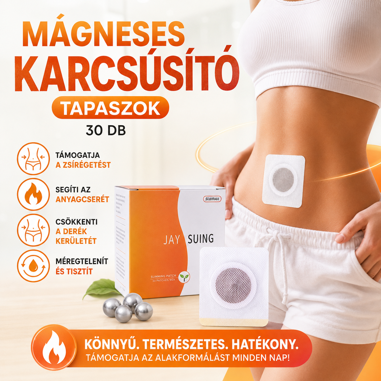 Mágneses fogyasztó tapaszok – 30 db