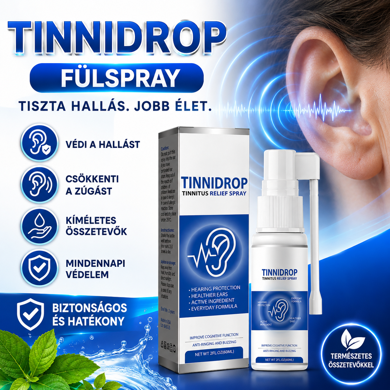 Fülápoló tisztító spray